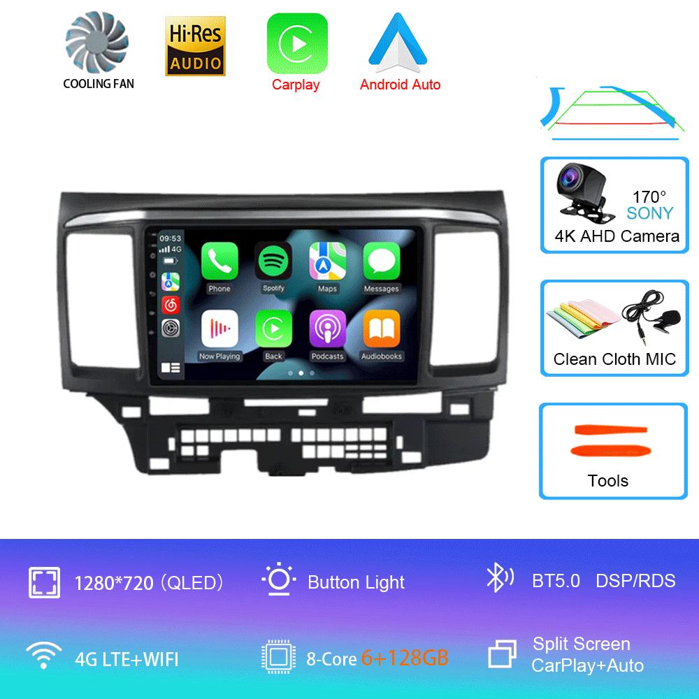 Android 14 Car Radio For MITSUBISHI LANCER 9 10 X 2008 2009 2010 2011 - 2016 9Inch Stereo Audio GPS Player Carplay Auto Screen