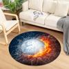 Modern football printed pattern circular carpet home living room bathroom bedroom floor decoration anti slip carpet