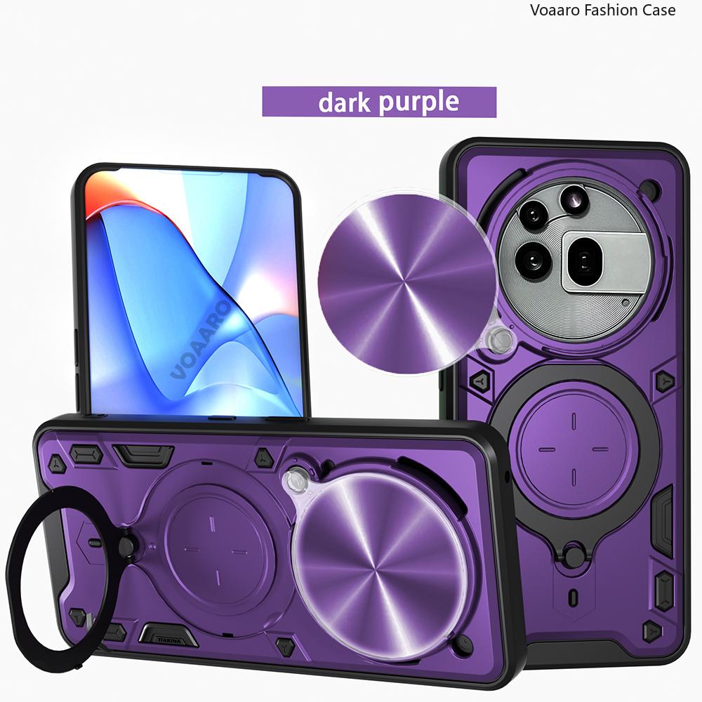 Rotate Camera Lens Armor Funda for Nothing Phone 3A Pro Case for Nothing Phone 3A Pro 5G Case Magnetic Ring Stand Holder Cover