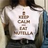 Ladies' Newest Kawaii Fashion Nutella Fun Printed T-shirt Harajuku Women's Cute Cartoon Korean Top T-shirt Women's Clothing