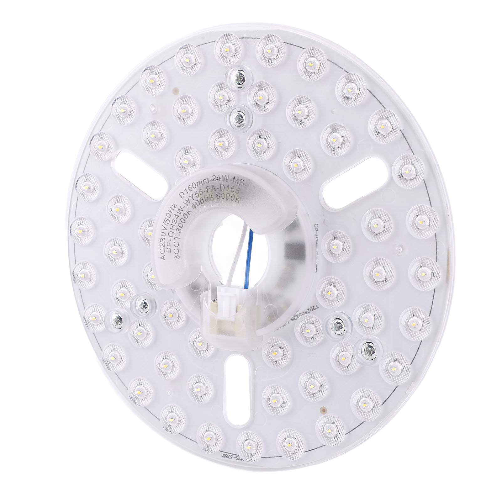6.3-inch 24W Magnetic LED Wick Replacement Part Ceiling Fan Light Retrofit Kit 3 Color Dimmable Round Magnetic Attachment Design 230 V