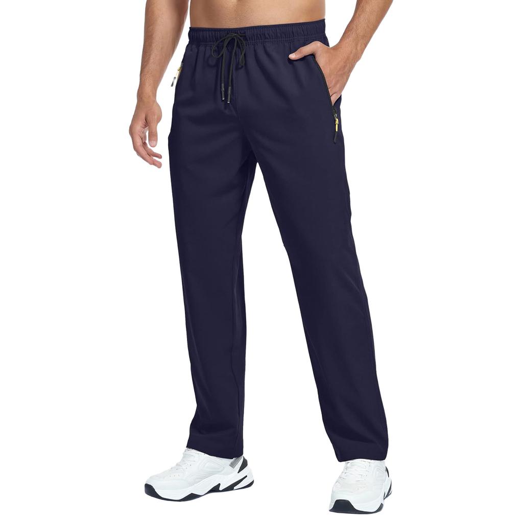 Men's Lightweight Jogger Pants with Adjustable Waistband and Zipper Pockets Suitable for Father Day Gifts My Orders Casual Sportswear Outdoor Use