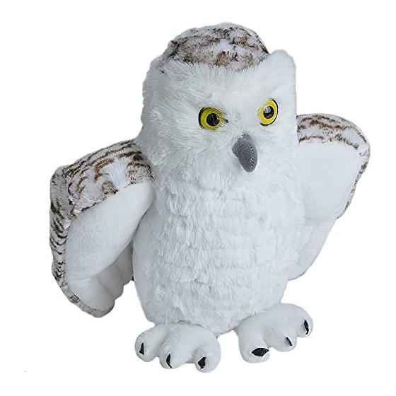 Wild Republic Snowy Owl Plush Toy Realistic Soft Material Bird Cuddlekins W30 x D17 x H30cm 10957