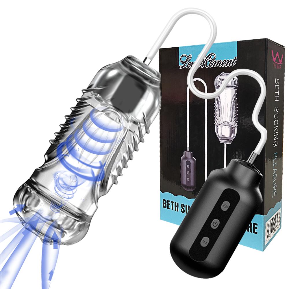Zuigen Kunstkut Vibrator Speeltjes Voor Mannen Volwassenen Vagina Automatische Masturbatie Zuignap Simulator Orale Poesje Pijpbeurt