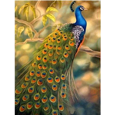 Completo 5D pittura diamante fai da te animale pavone diamante ricamo punto croce decorazioni per la casa regalo fatto a mano