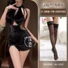 Sex Underwear Purple Pure Desire Sexy Cheongsam Lace Perspective Splicing Nightclub Uniform Suit Temptation Qqny