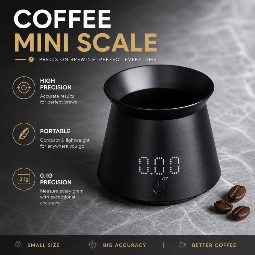 High Precision Measuring Cup Scale Waterproof Electronic Coffee Scale Coffee Mini Scale Kitchen