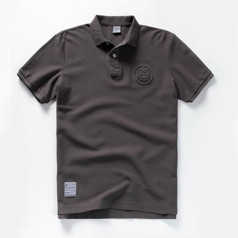 Summer Mens Polo Shirts Cotton Shirts Short Sleeve Letter Embroidered Emblem Simple Shirt for Male Size M-3XL BP13206