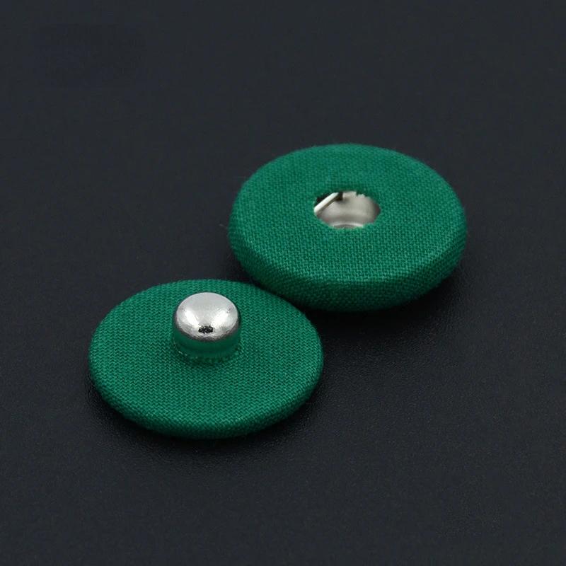 Kovové patentky Knoflíky na stisk Šití Oblečení Příslušenství Zapuštěná přezka Obalená látkou 20 ks 15/18/21/23/25 mm