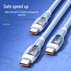 120W Fast Charging Type-C Data Cable 6A for Huawei Honor, Silicone with Light