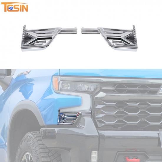 Chrome Exterior Tailgate Door Handle Mirror Cover Trim Bezel For Chevy Silverado 2X Silod front bumper sid