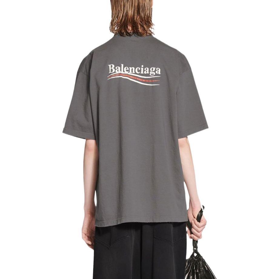 Balenciaga Political Campaign T-Shirt 'Grey' Men's 641675TNVG51227