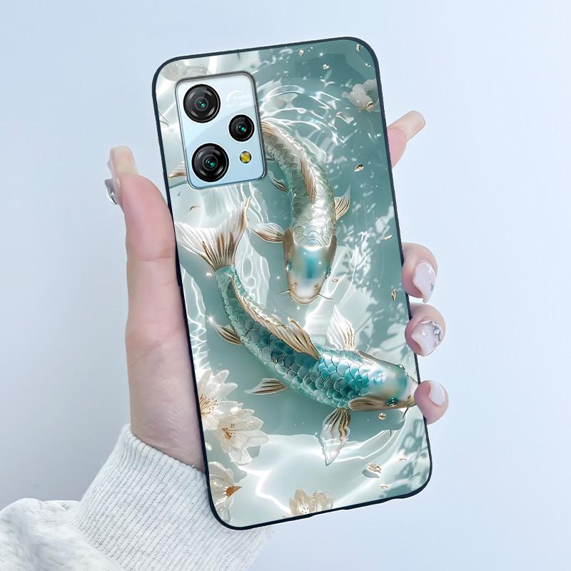 For Blackview A53 Case Blackview A53 Pro Back Cover Luxury Cute Love Rabbit Funny Black TPU Soft Silicone Protective Phone Case