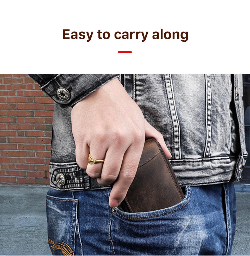 Cutie de depozitare ceasuri din piele retro Crazy Horse cu fermoar – pachet unic