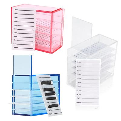 1 Unidad Caja de Almacenamiento para Extensiones de Pestañas 5 Capas Paleta Acrílica Organizador de Pestañas Soporte Exhibidor Suministros Herramientas de Maquillaje