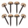 8pcs 15mm Decorative Screw Caps Cover Brass Tapping Screws for DIY Projects Furniture Upholstery Wood