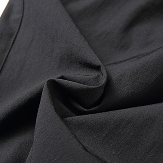 Solid Color Capri Pants Elastic Waist Men Drawstring 3/4 Length Cropped Trousers Sweatpants