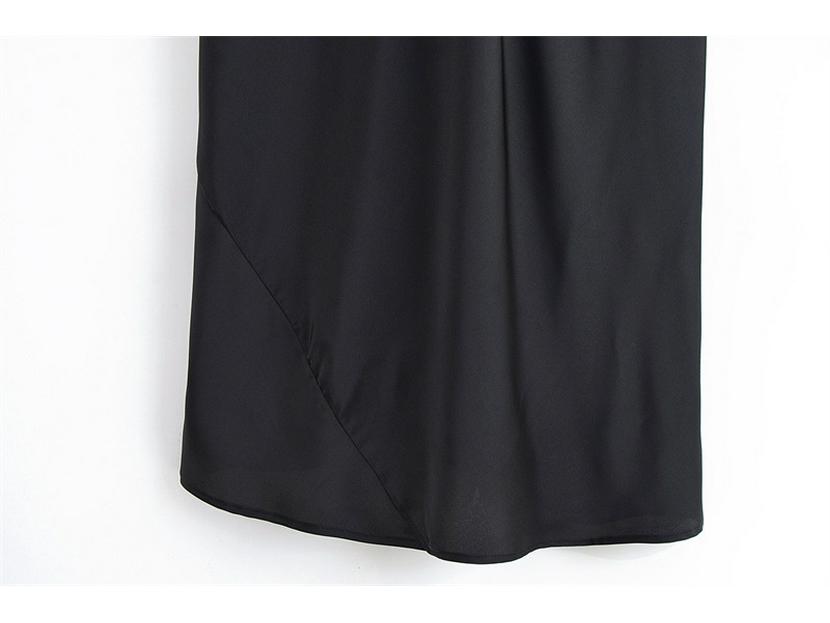 Vestido de Verano sin Mangas con Textura de Seda y Hombros Descubiertos - Estilo Europeo y Americano
