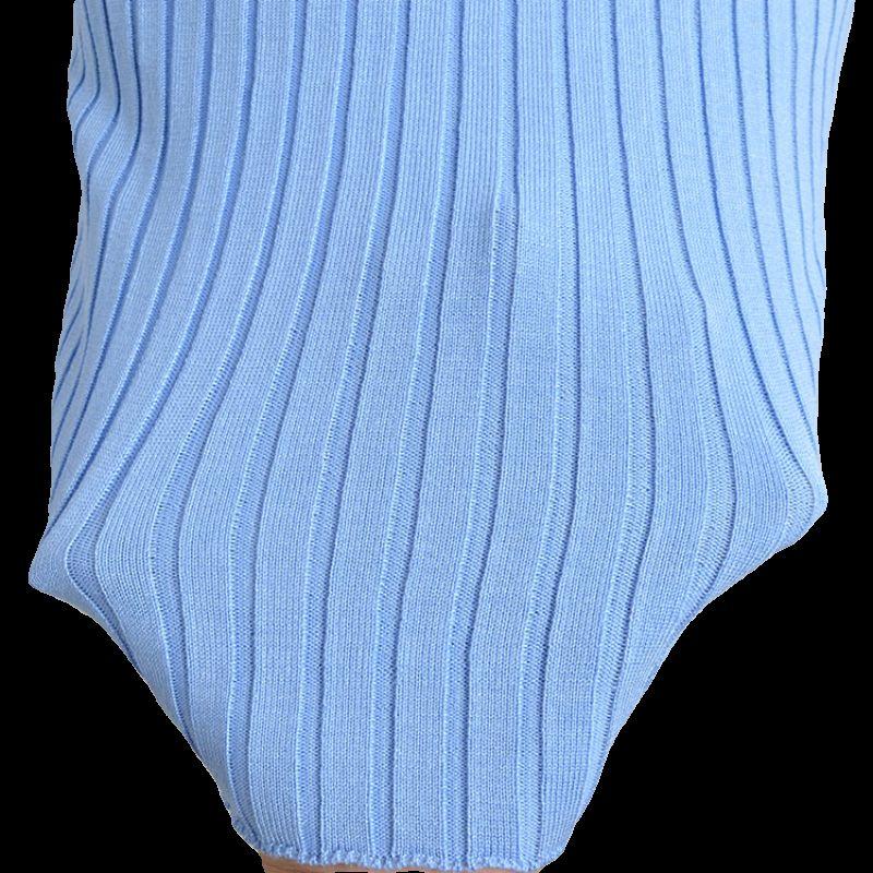 French Style New Arrival Pure Color U Collar Sexy Open Back Knitting Sling Dress Women's Waist Slim Looking Mid Length Long Length Bodycon Dress