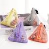 Clear Visible Mesh Storage Pouch Organizer Triangle Design Mini Coin Purse New Mesh Bag  Travel Use