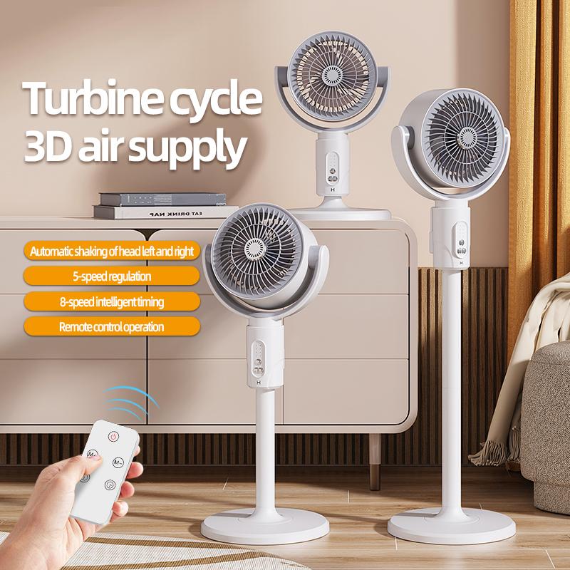 Air Circulation Fan Rechargeable Oscillating Fan Five Gear Adjustment Stand Fan Adjustable Height Household Air Circulation Fan
