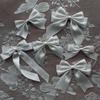 Elegant French White Cotton Bow Brooch - High-End Niche Pin for Coat or Suit
