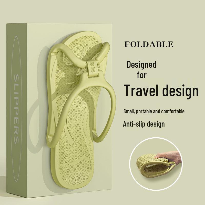 Non-Slip Foldable Travel Slippers for Couples - Lightweight, Indoor Use, Perfect for Hotels and Home, Men & Women