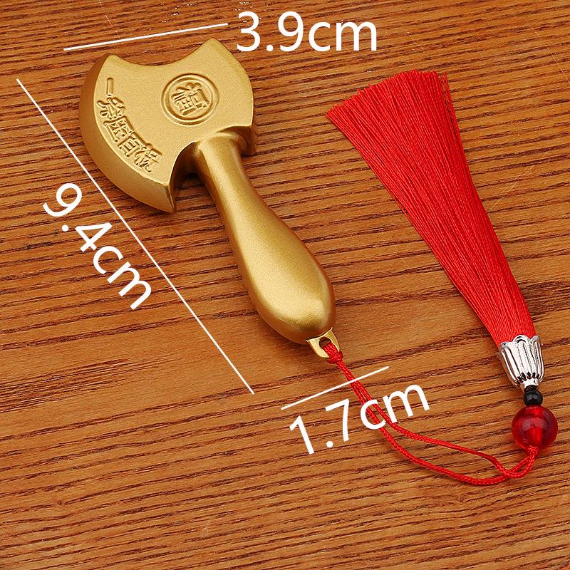 

Brass Axe Tabletop Ornament: Auspicious Metal Craft for Living Room or Entrance Decor