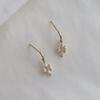 925 Sterling Silver Plated 14K Gold Japanese Vintage Diamond Zircon Pendant Earrings for Women Exquisite Everyday Jewelry