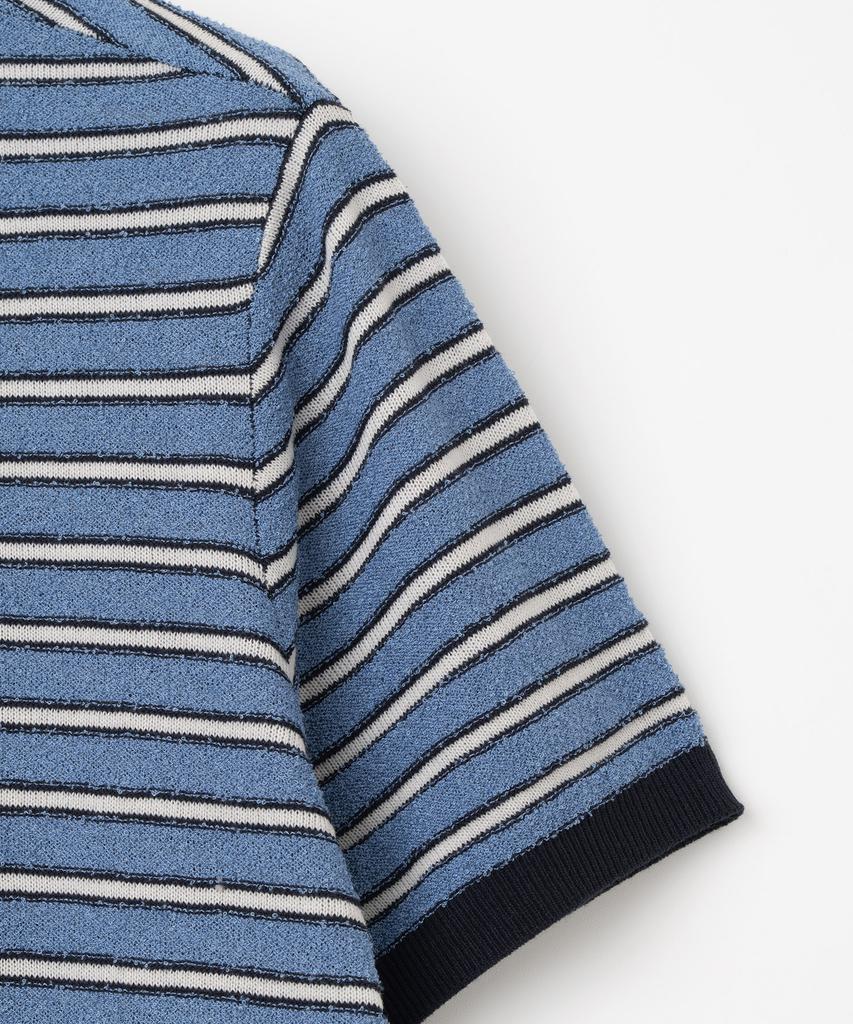 MILLO ARCHIVE Farnen Half Collar Knit [Mid Blue]