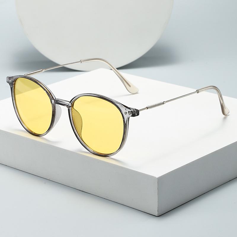 Γυαλιά Νυχτερινής Όρασης Διπλής Χρήσης Ημέρας & Νύχτας Φωτοχρωμικά Γυαλιά με Προστασία UV Ρετρό Στρογγυλό Πλαίσιο Αντιθαμβωτικά Γυαλιά Οδήγησης