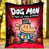 Dog man printed throw blanket—lightweight,soft,warm;versatile blanket for all seasons—perfect as &air-conditioning throw,nap blanket
