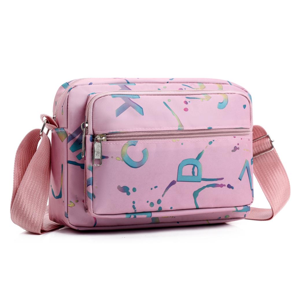 Módní dámská lehká messenger taška ležérní vícevrstvá úložná taška přes rameno velkokapacitní taška