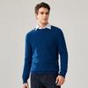 Zhaojun Men's 100% Cashmere Diamond Pattern Sweater