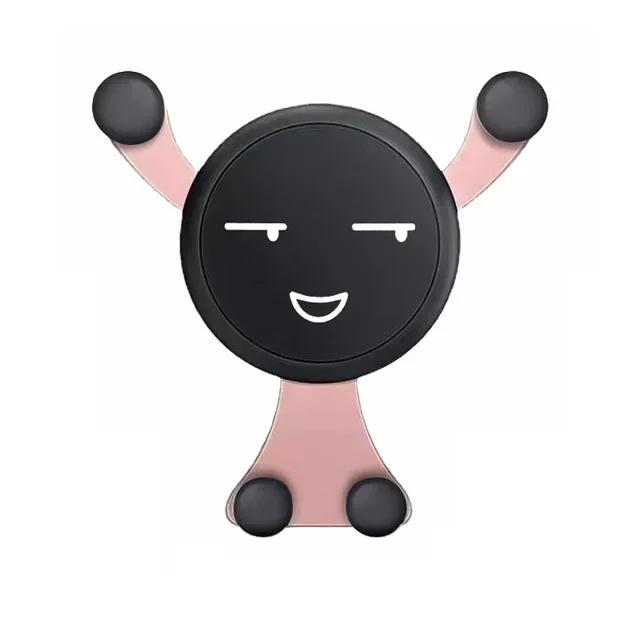 Gravity Car Phone Holder Air Vent Clip Smile Face Mount Mobile Cell Stand GPS Support For IPhone Xiaomi Samsung Universal GPS