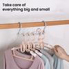 4Pcs Coat Hanger Wardrobe Organizer 360-Degree Rotation Strong Load-bearing 5 Slots Design Space-Saving Closet Organizer