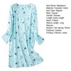 Spring Autumn Women Nightgown Round Neck Cartoon Printing Long Sleeves Loose Pullover