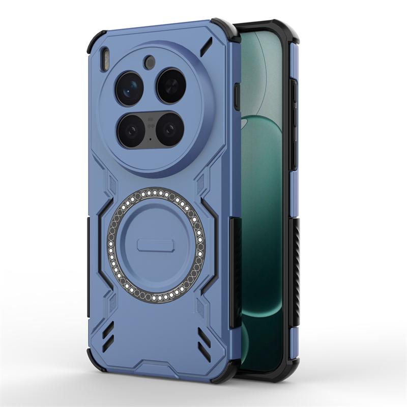 For Vivo X300 Pro Case For Vivo X300 Pro Anti-knock Armor Magnetic Adsorption Wireless Charge Back Cover For Vivo X300 Pro Case