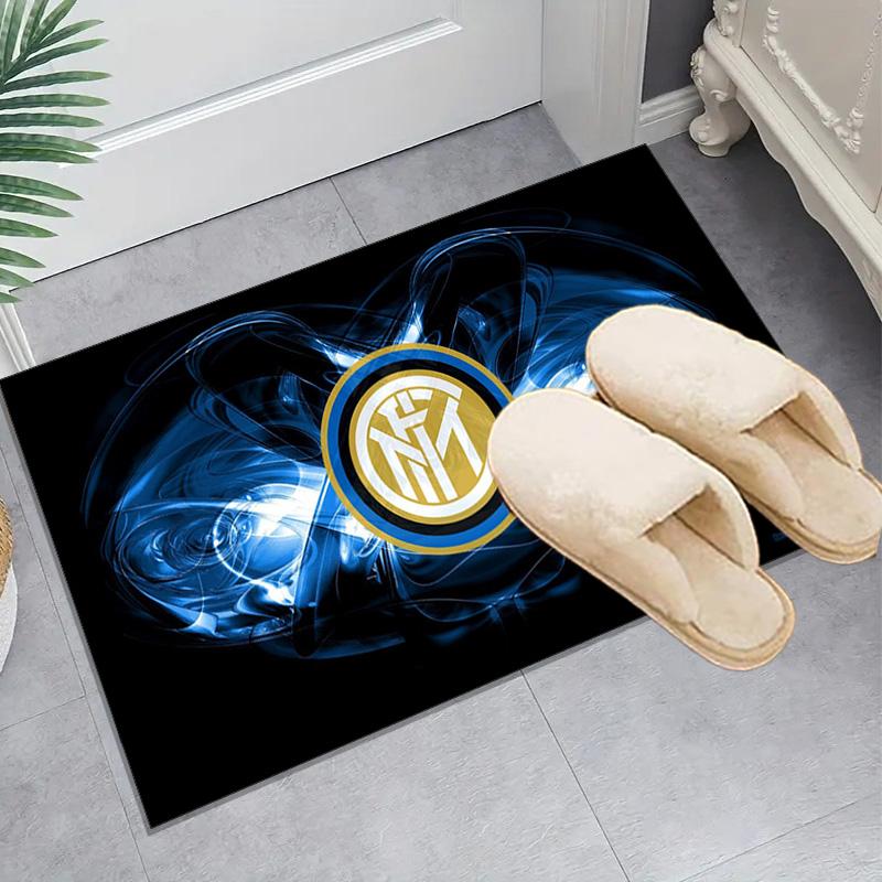 1PC Inter Milan Emblem Rug Game Carpet, Floor Mat for Bedroom Living Room Entryway Rug, Home Decor Idea Gift for Christmas birthday