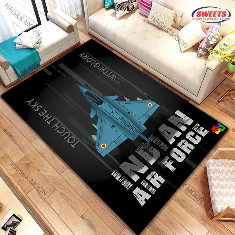 17 Style Airport Landing Strips Top View Aircraft Carpet Rug for Bedroom Living Room Home Sofa Decor, Kids Non-Slip Decor Mats