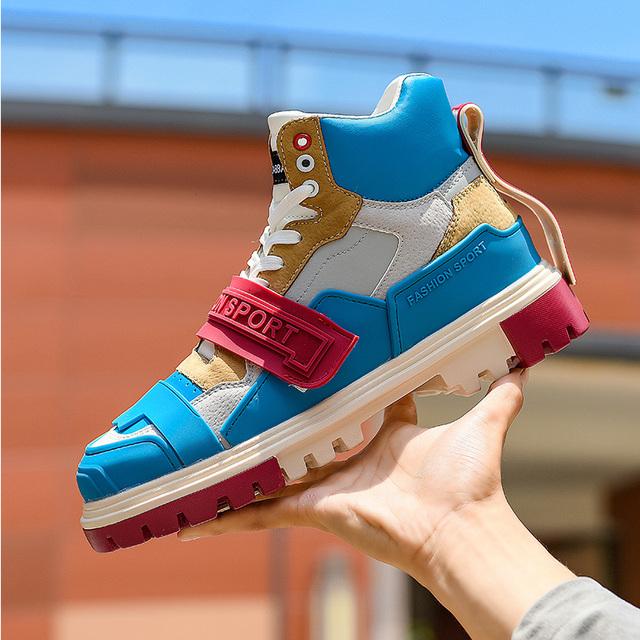 

Высококачественная весенняя новая поставка мужская повседневная обувь модные высокие кроссовки мужские нескользящие износостойкие туфли смешанные цвета 45 41