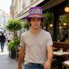 Stylish MardiGras Top Hat with Glittering Sequined Letter Party Tall Hat for Carnivals Event Gathering Dressingup Props