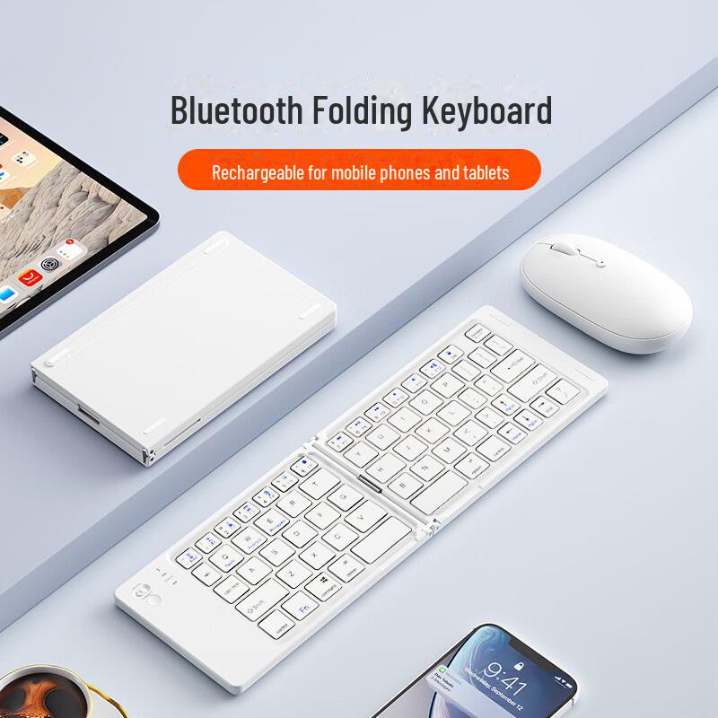 Portable Mini Folding Wireless Bluetooth Keyboard for Mobile, Tablet, and Computer
