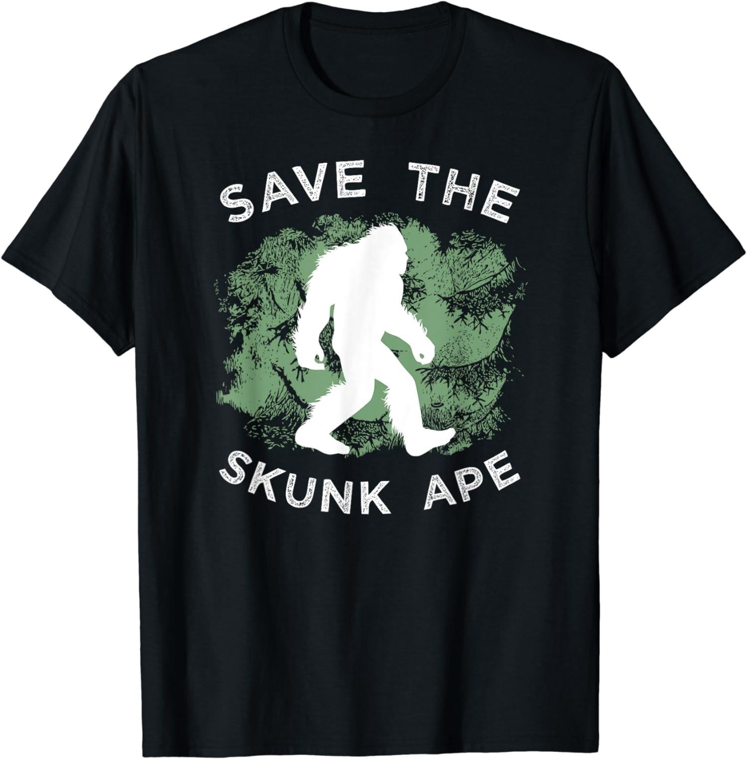 Save The Skunk Ape Bigfoot Swamp Sasquatch T-Shirt S разноцветный