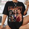 Gal Gadot T Shirt Homage Vintage Retro 90s Poster Funny Merch Design Fans Vintage Stretched Top For Everyday Wear Homme