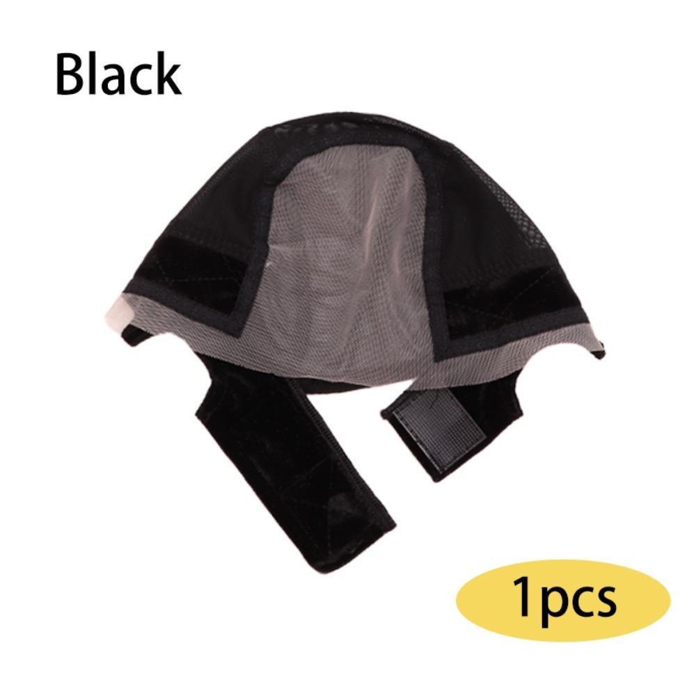 Justerbar spetsperukmössa med greppband, limlös hårnät, U-delad perukmössa för frontperuker