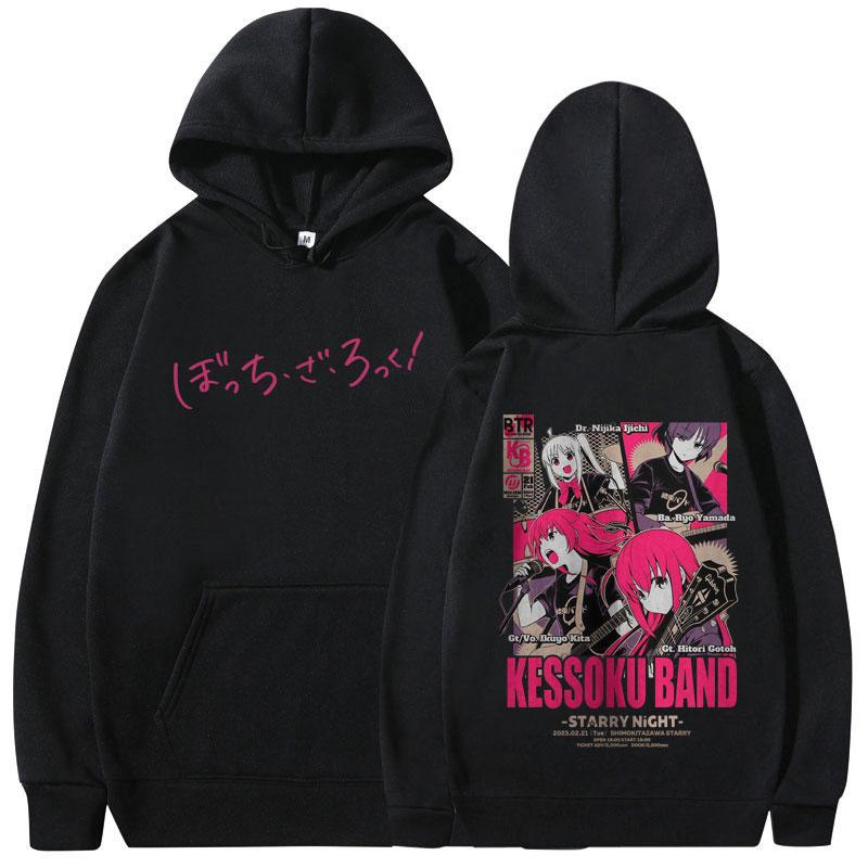 

Anime Bocchi The Rock Hoodies Hitori Gotoh Yamada Ryo Kita Ikuyo Ijichi Nijika Sweatshirts Men Women Long Sleeves Pullover Hoody 3XL