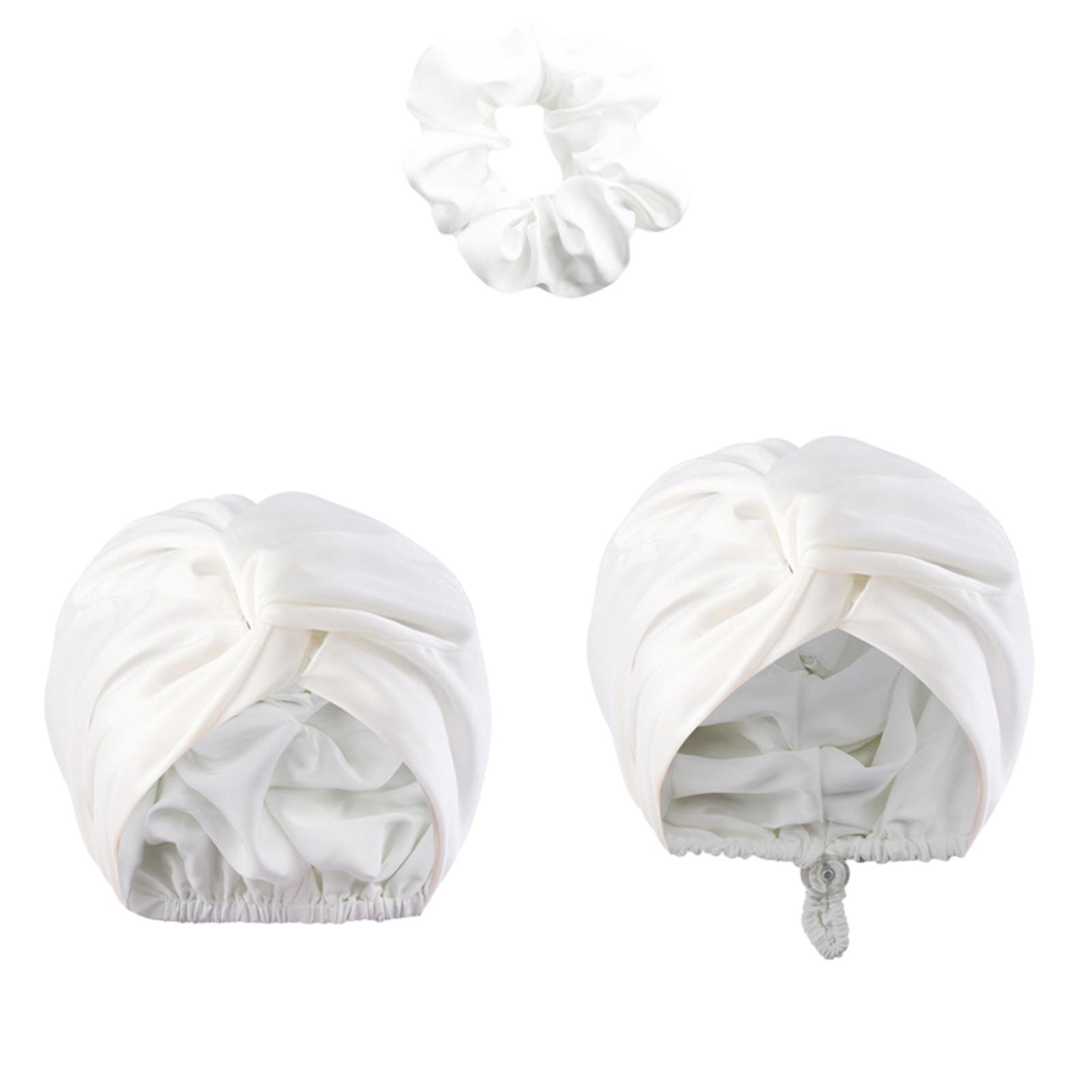 

Унисекс Однотонные Регулируемые Шелковые Сатиновые Шапочки для Волос Высокой Эластичности Мягкая Шапочка для Сна для Женщин Мужчин