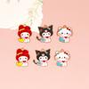 14/70PCS Cartoon Shy Animal Drip Oil Earrings DIY Jewelry Bag Keychain Bracelet Pendant Handmade Material