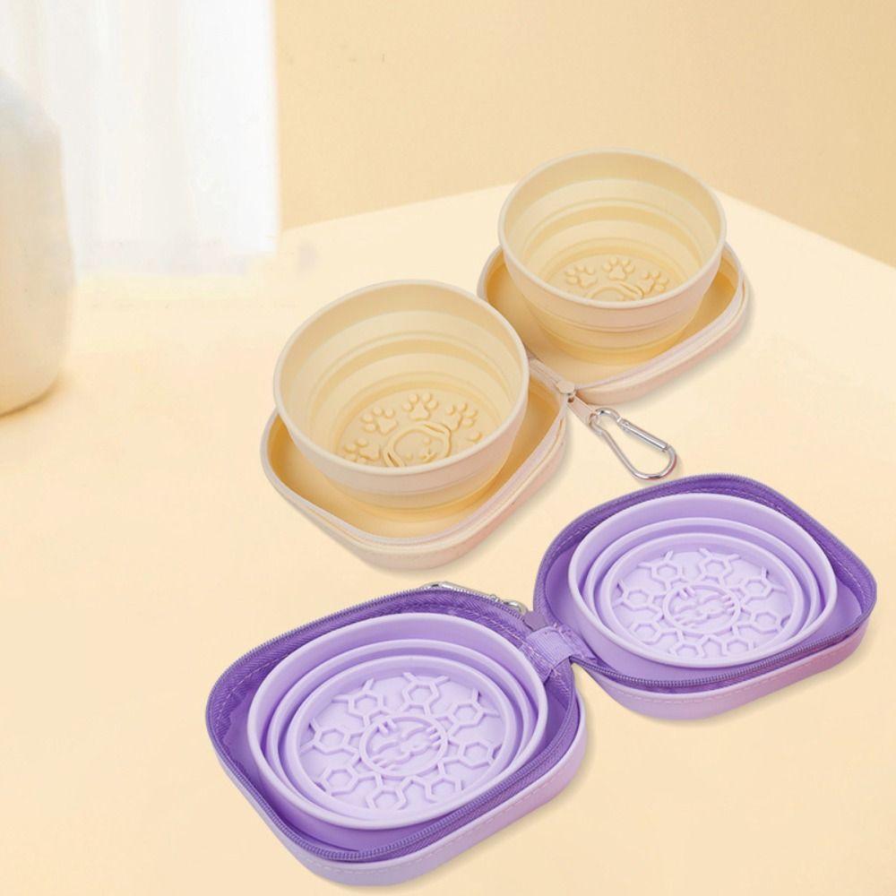 Collapsible Dog Water Food Bowl Integrated Type Pet Outdoor Drinking Bowl  Travel